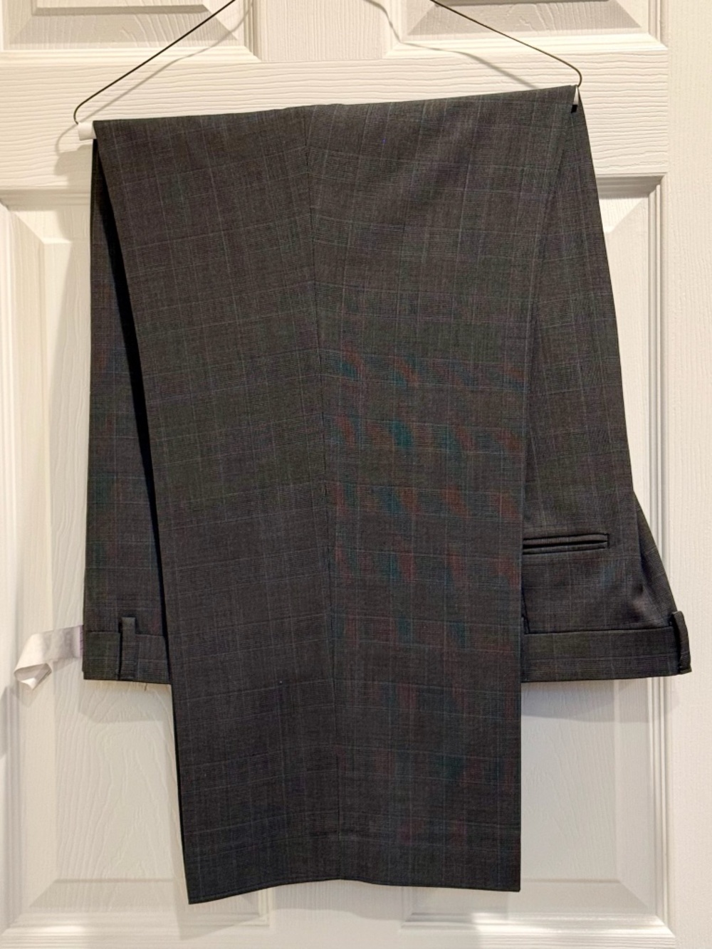 Men's Big & Tall - Stafford Gray Plaid Dress Pants - 50 waist /30 length
